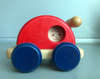 Vintage push wooden toy  -  Vintage wooden toy