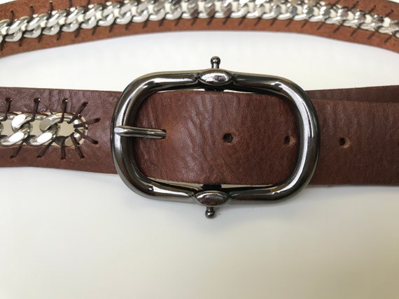 Genuine Leather Brown Belt - Genuine Leather Brown Belt With 