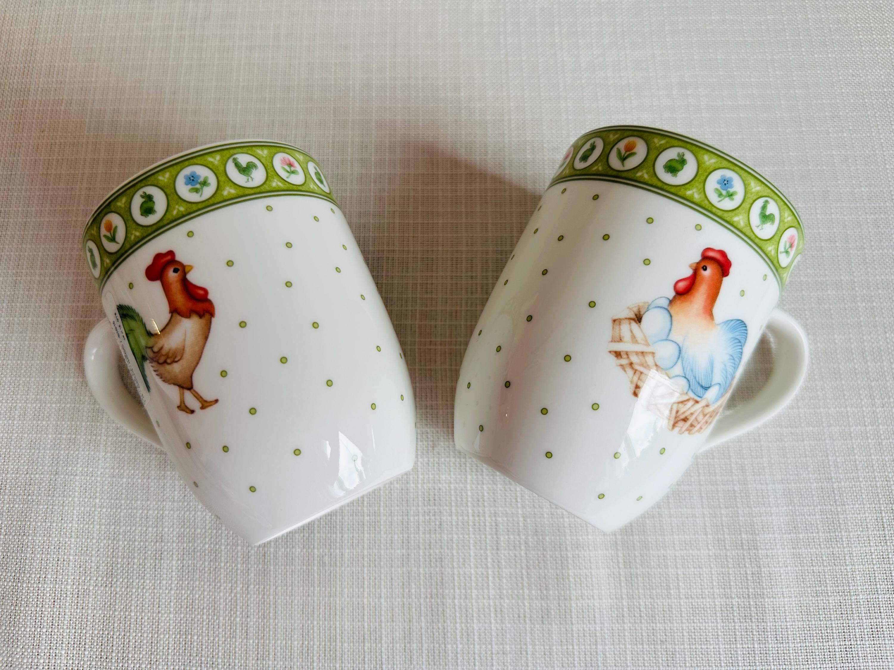 Boîte Villeroy & Boch Farmers Spring – Décoration De Pâques – Lapin, Poule, Coq – Neuve