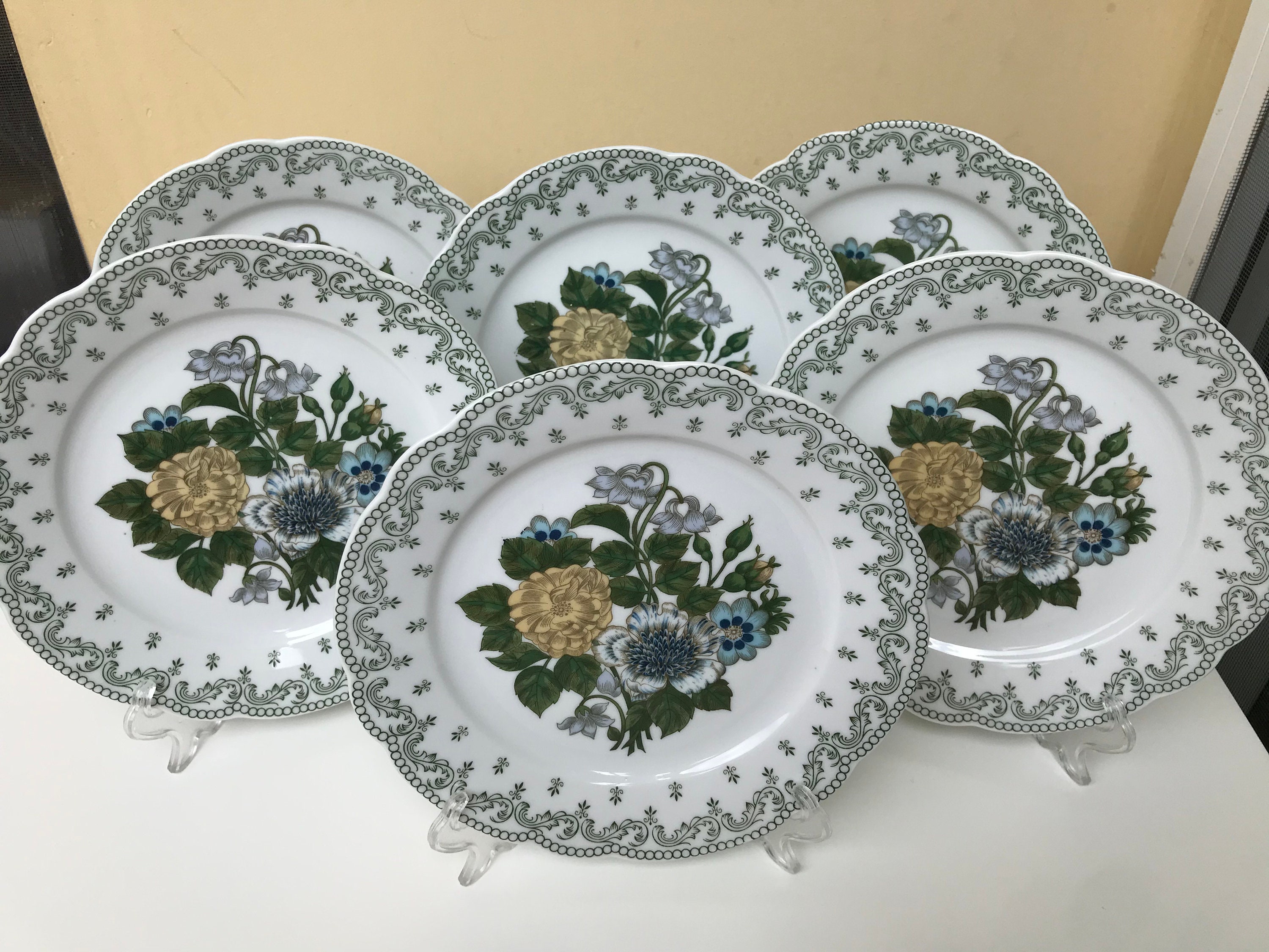 KAHLA Germany Porcelain Vintage set of 6 Kahla GDR plates | Etsy