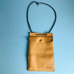 Vintage Echtleder Hals Geldbörse - Echt Leder Brieftasche - Retro Leder Hals Geldbörse - Echtes Leder Geldbeutel