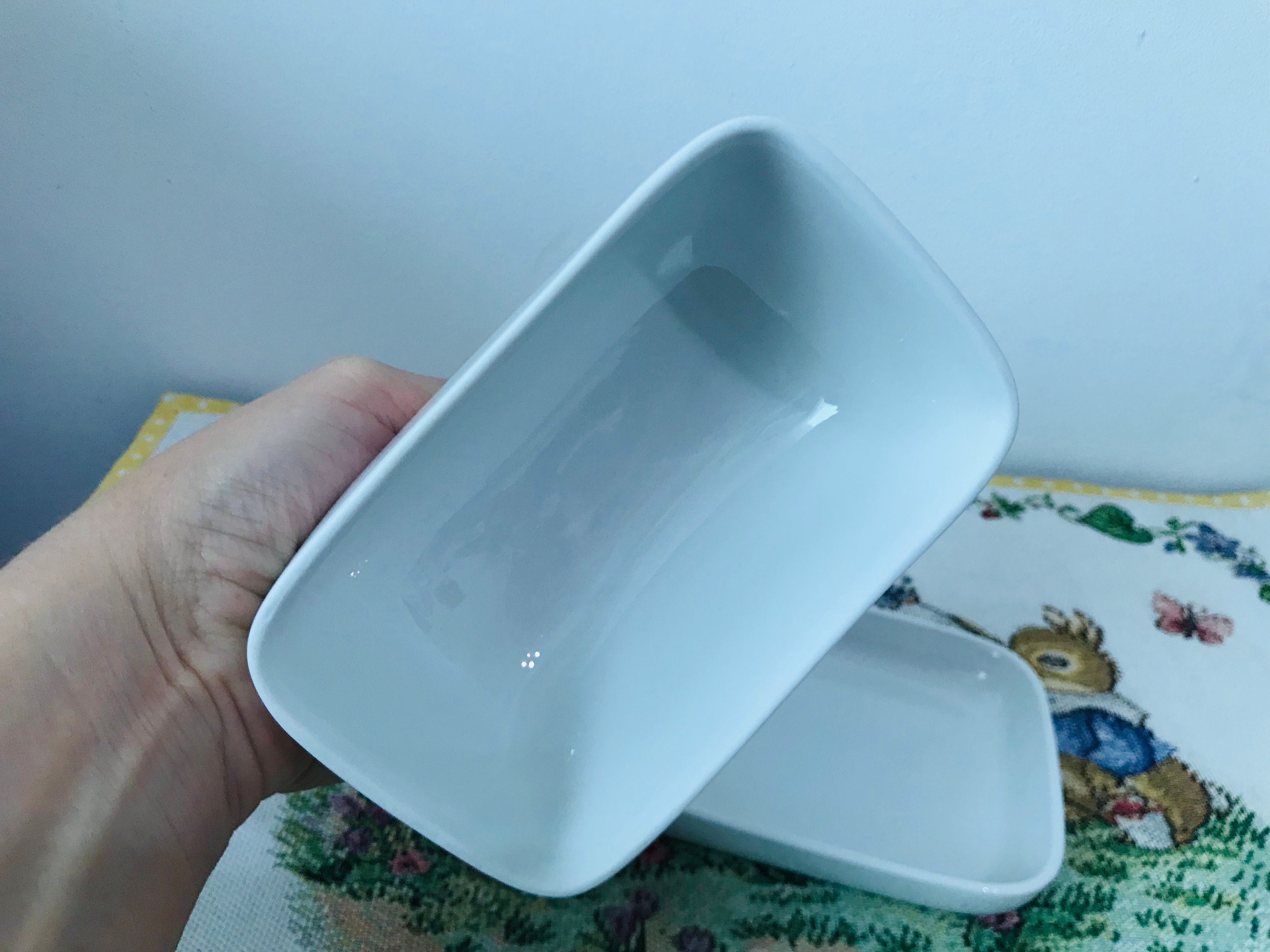 IKEA White Butter Dish White Porcelain Butter Dish Etsy