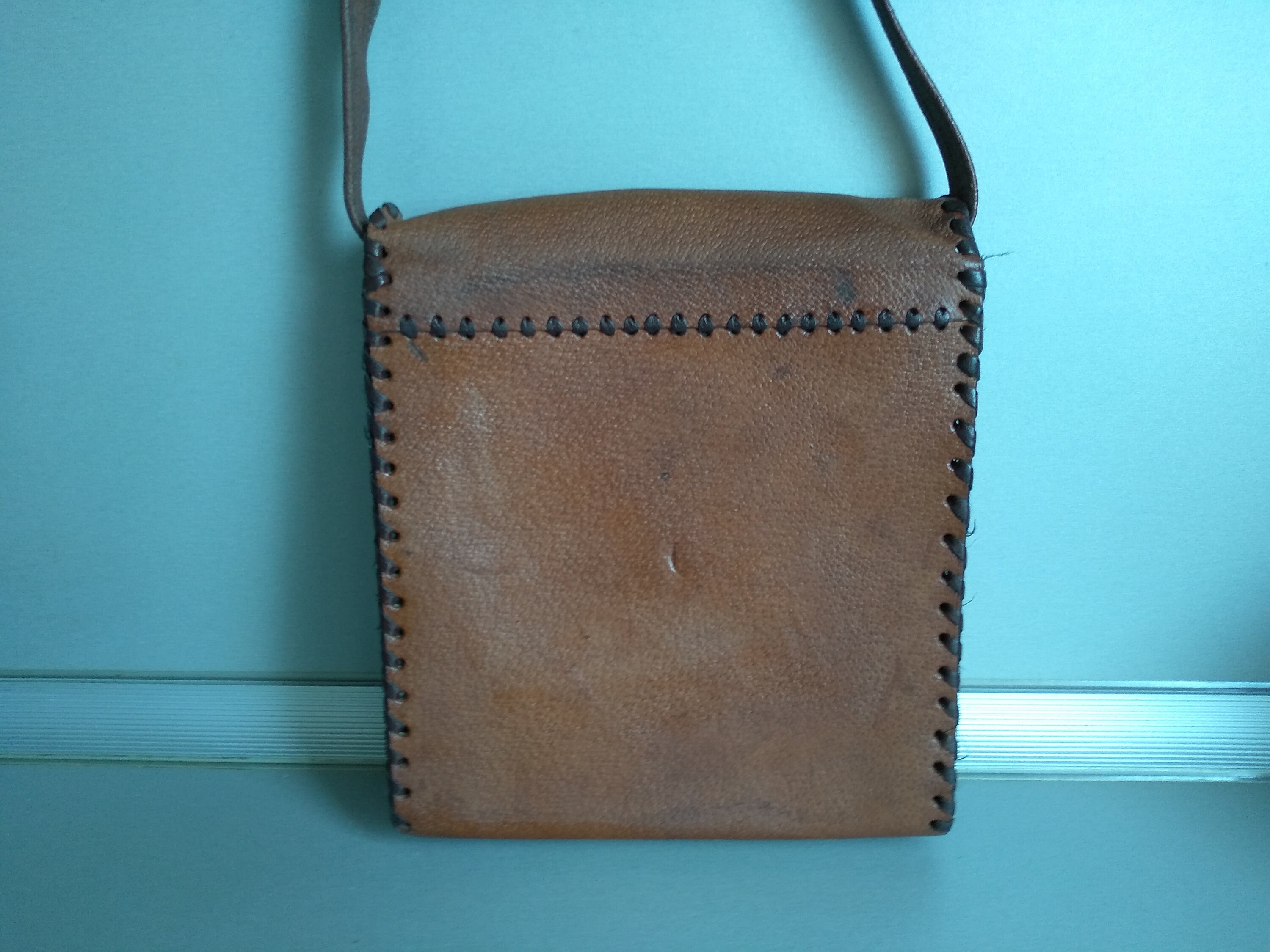 Vintage Embossed Genuine Leather Bag Genuine Leather Etsy UK