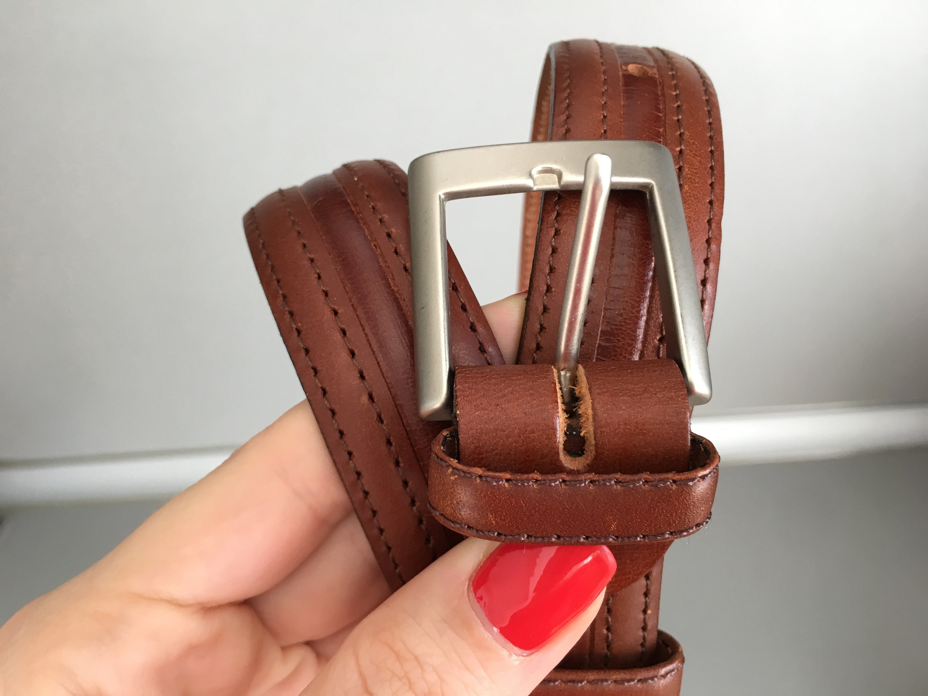 FRENCH ~ CUIR VERITABLE (GENUINE LEATHER) BELT Vegan Leather Renaissance Belt – French Meadows main image 3