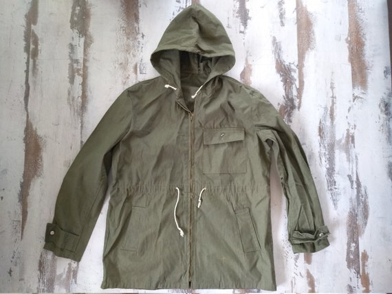 Vintage canvas jacket - Vintage anorak - Old green ca… - Gem