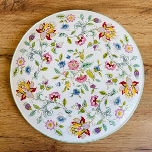 MINTON Haddon Hall cake plate with original box - Minton Haddon Hall Cheese Cake Stand - (12)
