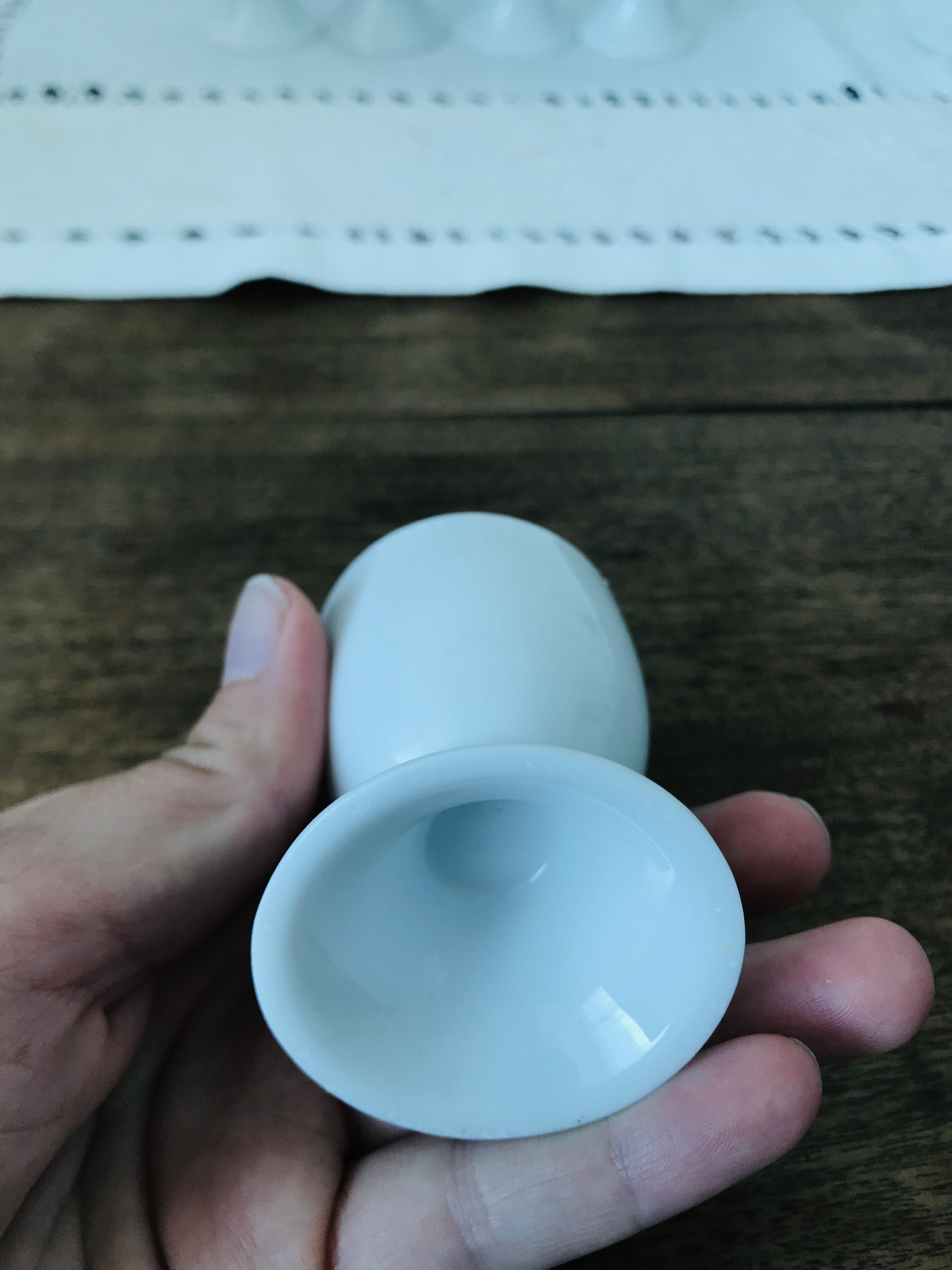 Portauova In Ceramica - Set Da 6 Eleganti E Impilabili Per Colazione - Foto 5