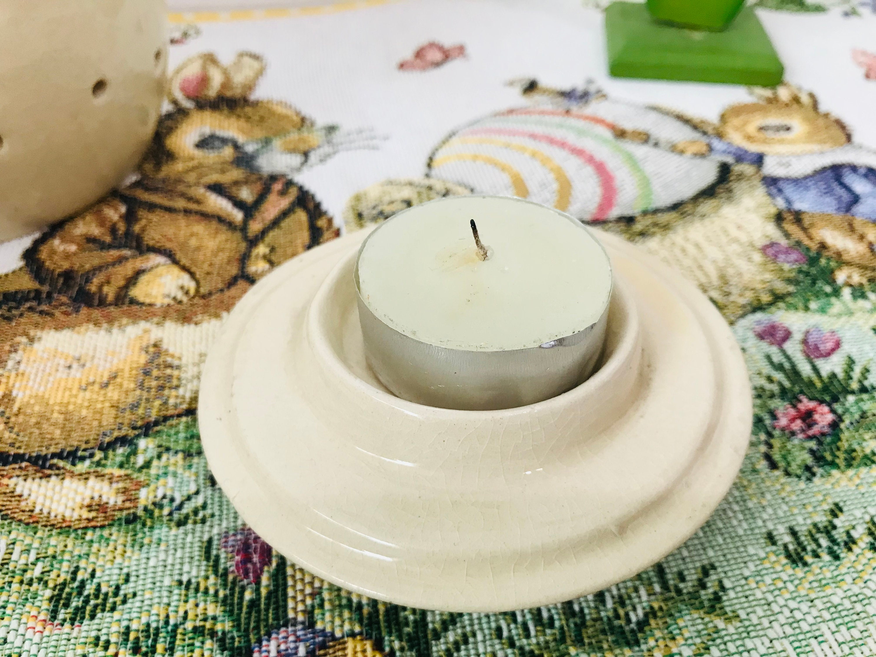 Portacandele In Pelle Dipinto A Henna - Design Orientale Per Tealight | 13x9x9 Cm Decorativo - Foto 8