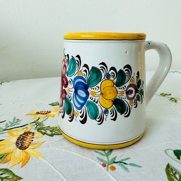 Vintage Modra Slov Keramika mug - Hand painted ceramic mug