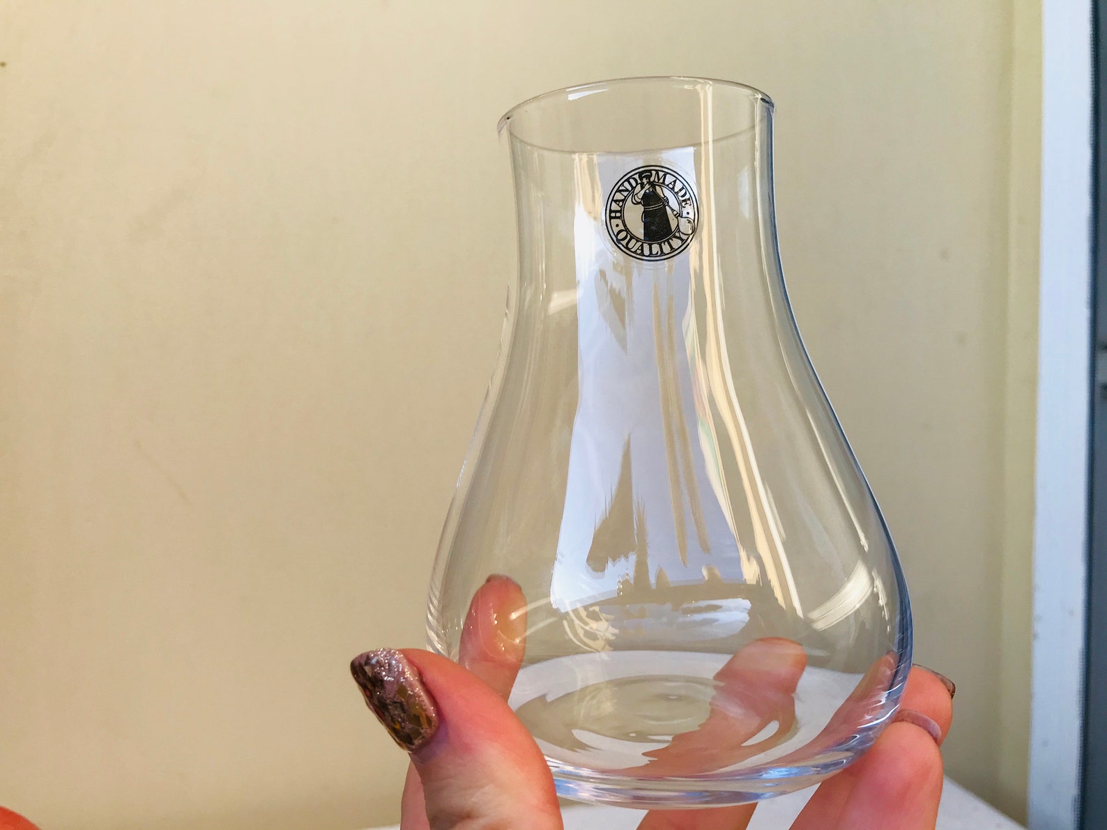 Handmade Quality Clear Glass Vase Hand Blown Glass Vase Etsy