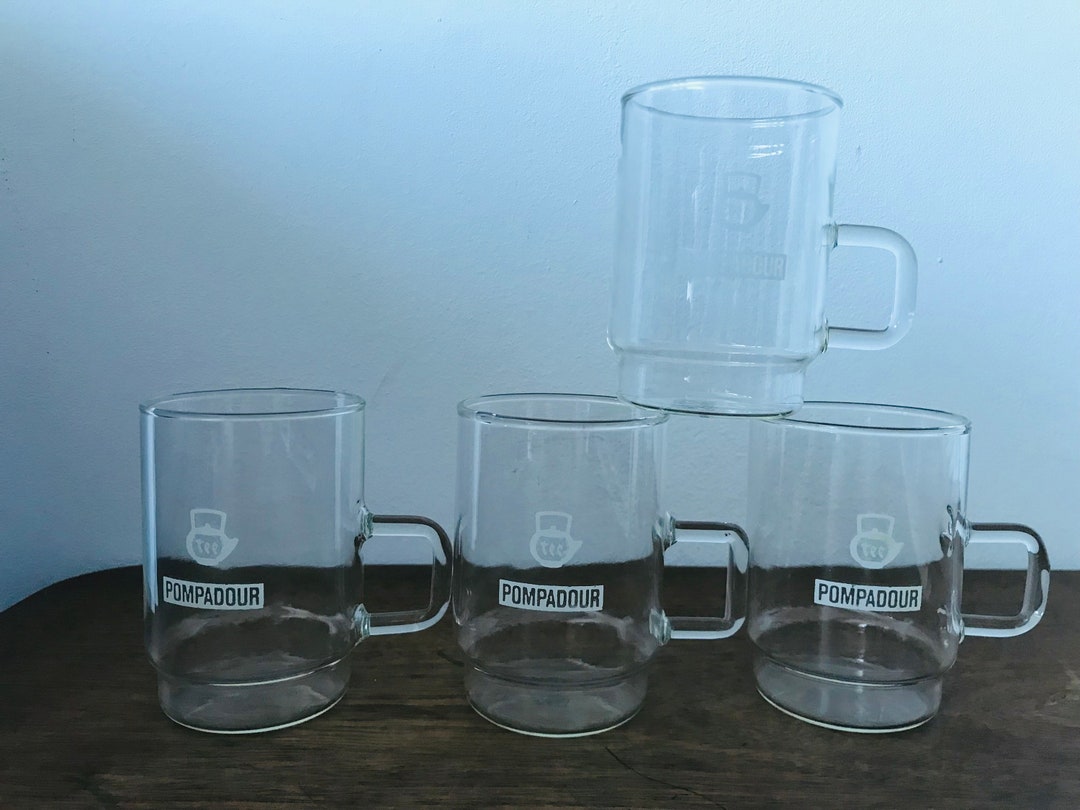 Vintage JENA GLASS Tea Cup Pompadour Glasses Cup With Handle Etsy