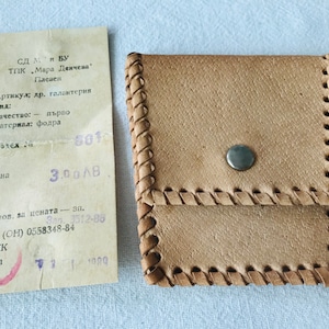 NIE BENUTZT - Echtleder Geldbörse - Vintage Leder Geldbörse - Münzen und Geldscheine Geldbörse - Vintage Münzbörse - Kleine Leder Geldbörse