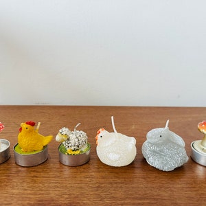 Vintage set of 6 different tea light candle - (5)