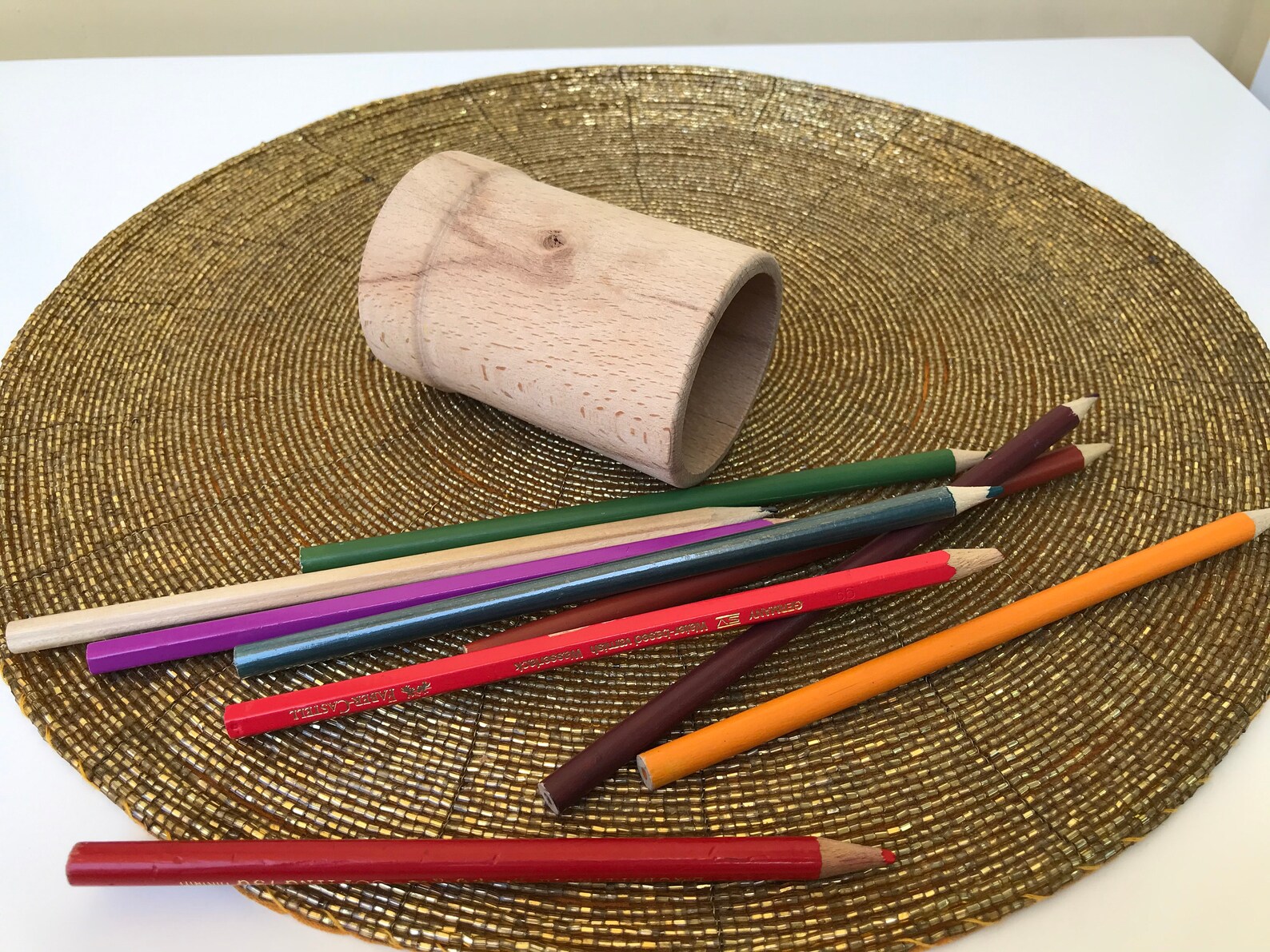 wooden pencil cup wooden pencil cup