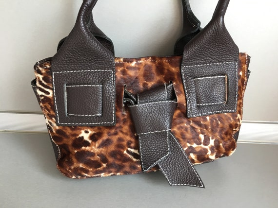 Bolso Tristano Onofri Bolsa de pelo de vaca leopardo | Etsy México