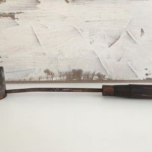 Primitive Soldering Iron - Vintage Soldering iron - Soldering iron with wooden handle - Antique copper soldering iron