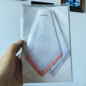 NEVER USED - Handkerchiefs in original package - Set of 3 Handkerchiefs - Vintage Cotton Handkerchief - Handkerchiefs set (1)