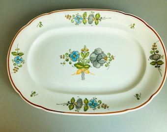 Lot De 6 Assiettes à Dessert Vintage Arcopal Années 70-80 – Décor Myosotis Véronica Bleu
