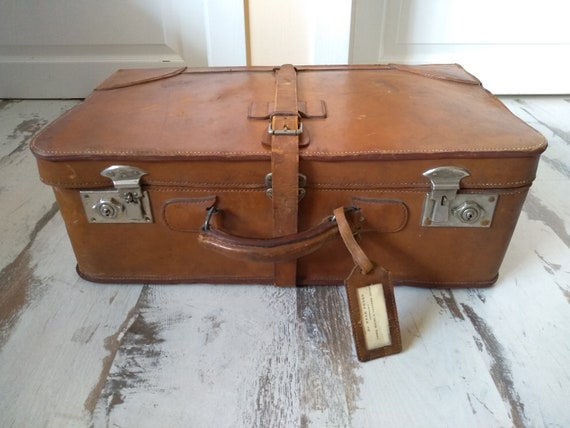 old leather suitcase