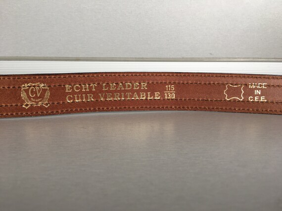 Never Used - CUIR VERITABLE Genuine Leather Dark Brown Belt  display picture 1