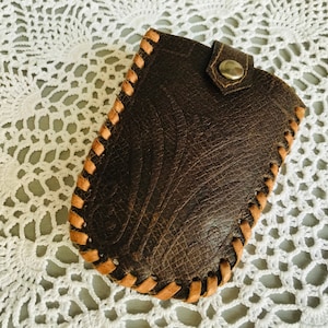 NIE BENUTZT Echtleder Schlüsseletui - Vintage Leder Schlüsseletui - Schlüsseletui - Echtleder Schlüsselanhänger - Leder Schlüsselanhänger