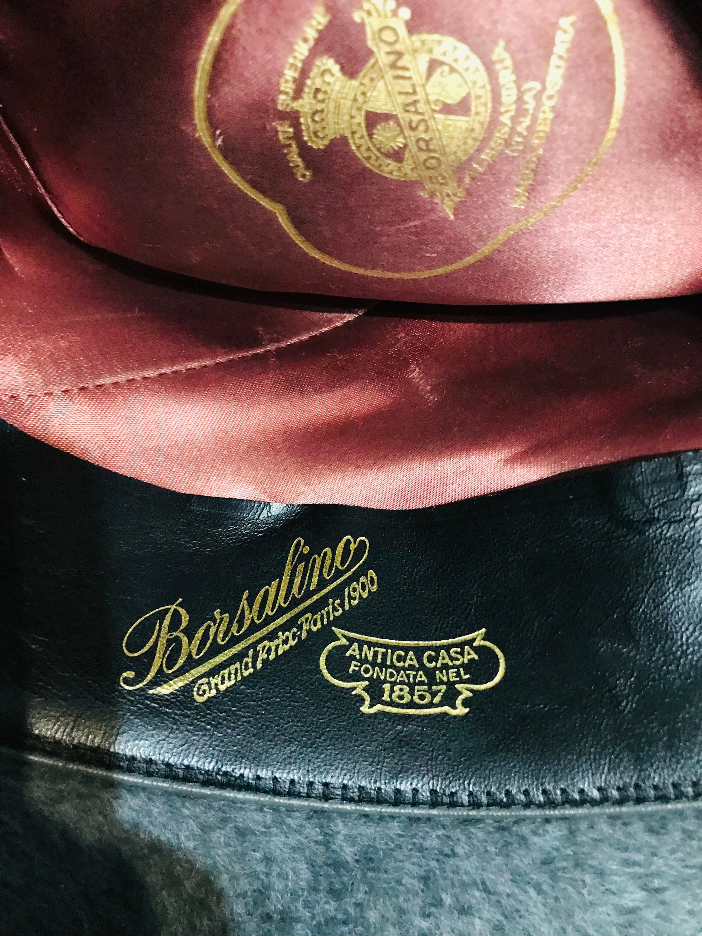 Vintage Borsalino Grand Prix Paris 1900 Hat - Borsalino  Borsalino, Grand Prix- Paris 1900, Alessandria , Marica Depositata, Wool Hat main image 0