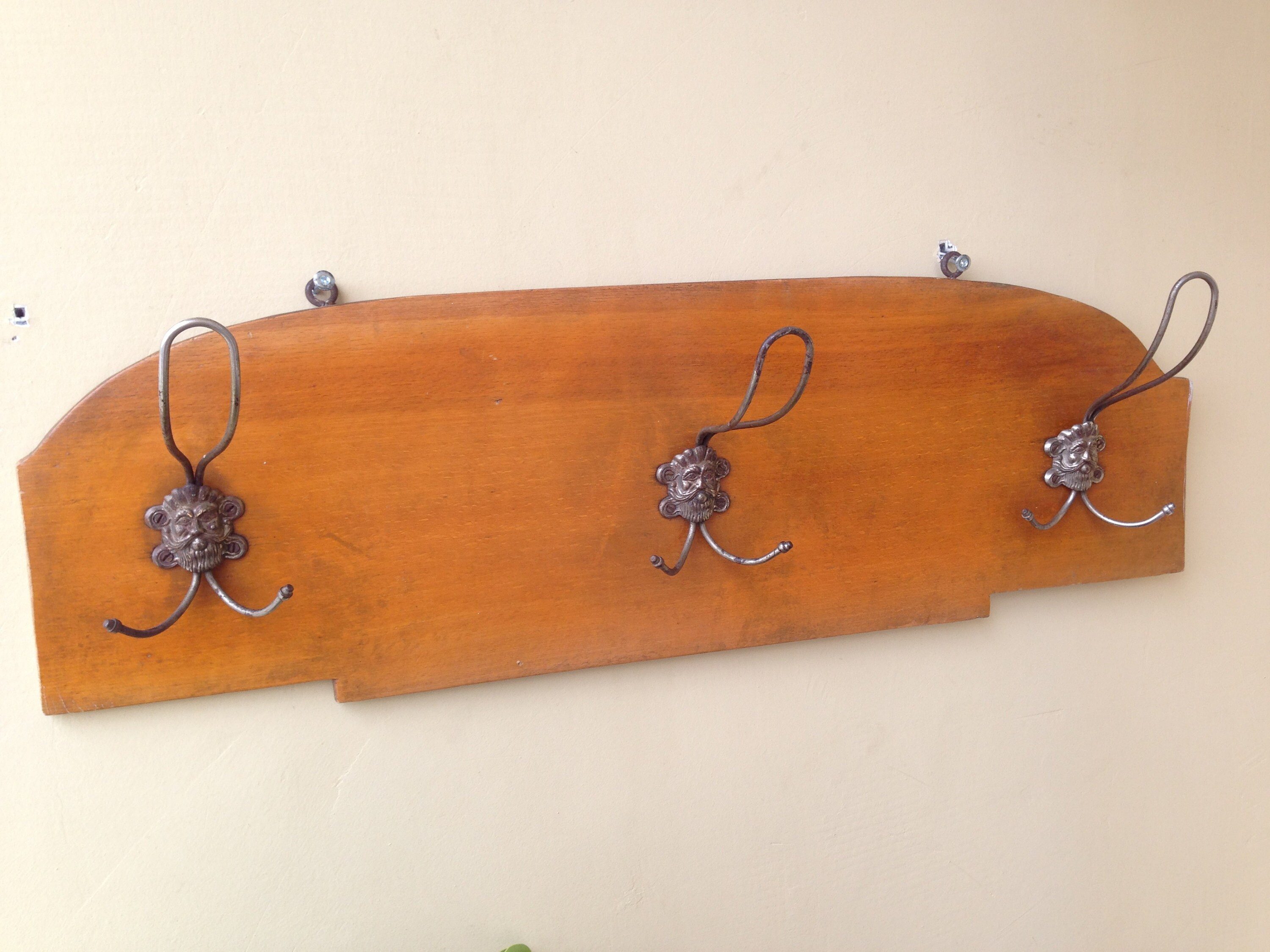 Vintage Wooden Clothes Hanger Wooden Wall Hanger Antique Etsy