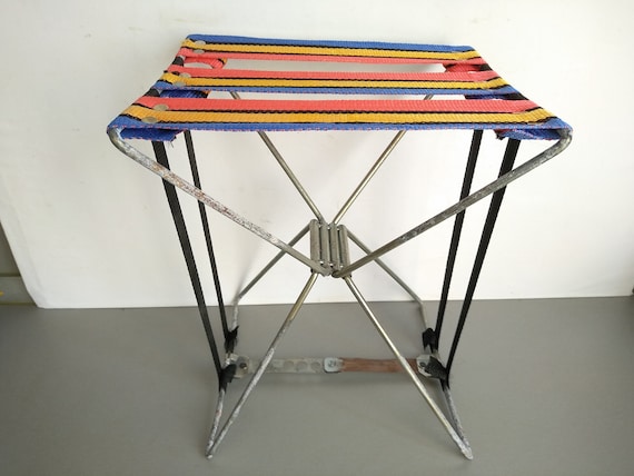 Vintage Folding Fishing Stool Vintage 1970's Stool Camping Chair