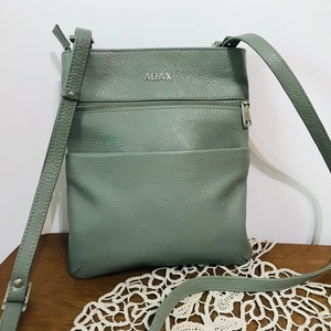 Adax Genuine Leather Crossbody Bag Gray Adax Genuine Leather Bag