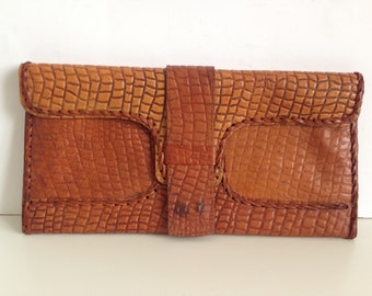 Genuine leather bag - Vintage Bag Of Genuine Calfskin - Retro leather bag - Old leather bag from 70'- leather bag - Genuine Leather handbag