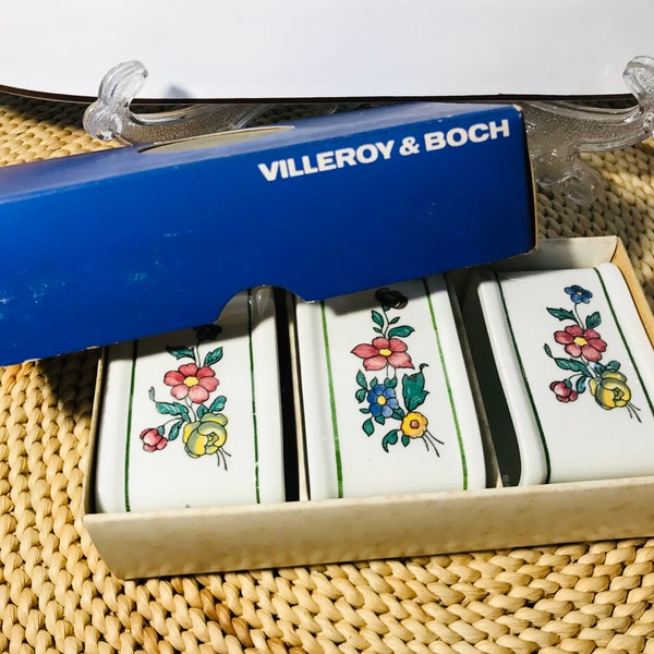 Vintage Villeroy & Boch Alt Strassburg set of 3 napkin rings in original box - Napkin ring by Villeroy and Boch