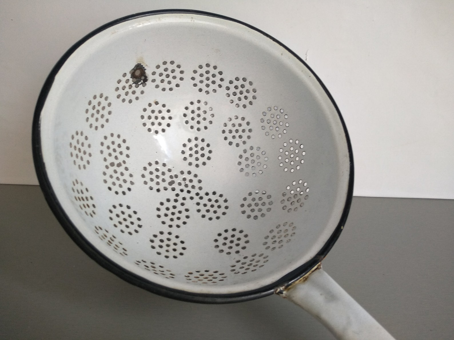 Vintage Colander Vintage Colander Kitchen Enamel Old Sieve Etsy