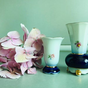 Vintage set of 2 PM Import MARTINRODA small porcelain vase - Vintage set of 2 small vase - Mini vases