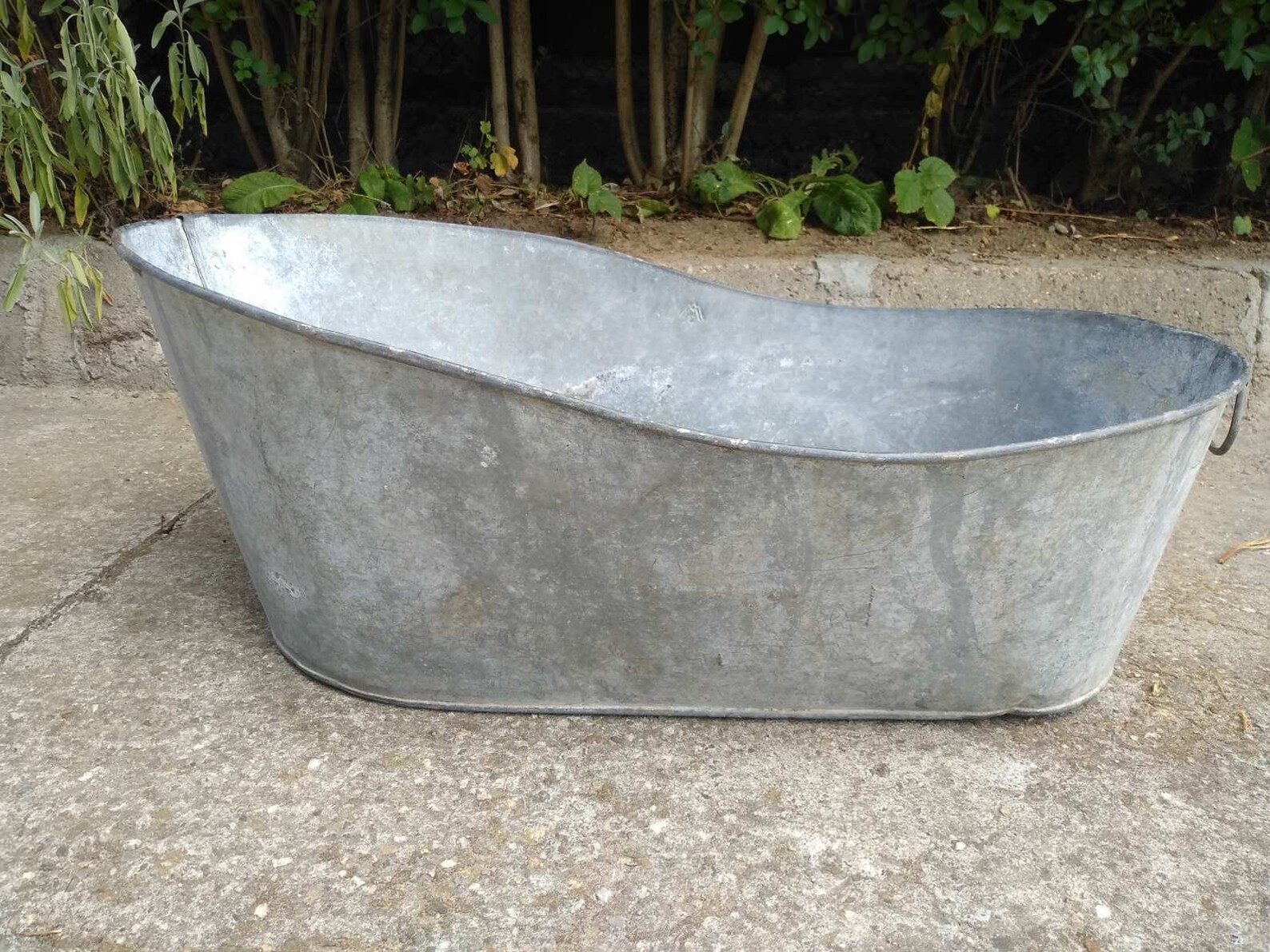 Bañera antigua para niños Bañera de metal antigua Etsy España