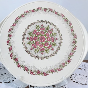 plateau à gâteau vintage HERBOLZHEIM - Assiette à gâteau en poterie - Assiette à gâteau ronde en céramique