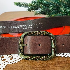 Vintage Vera Pelle genuine leather belt Brown genuine leather belt image 2