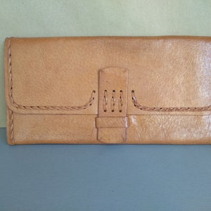 Bolso de mano vintage de piel auténtica - Bolso de mano vintage - Bolso de mano retro - Bolso de mano de piel vintage