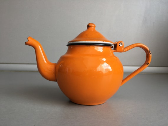 Vintage enamel teapot