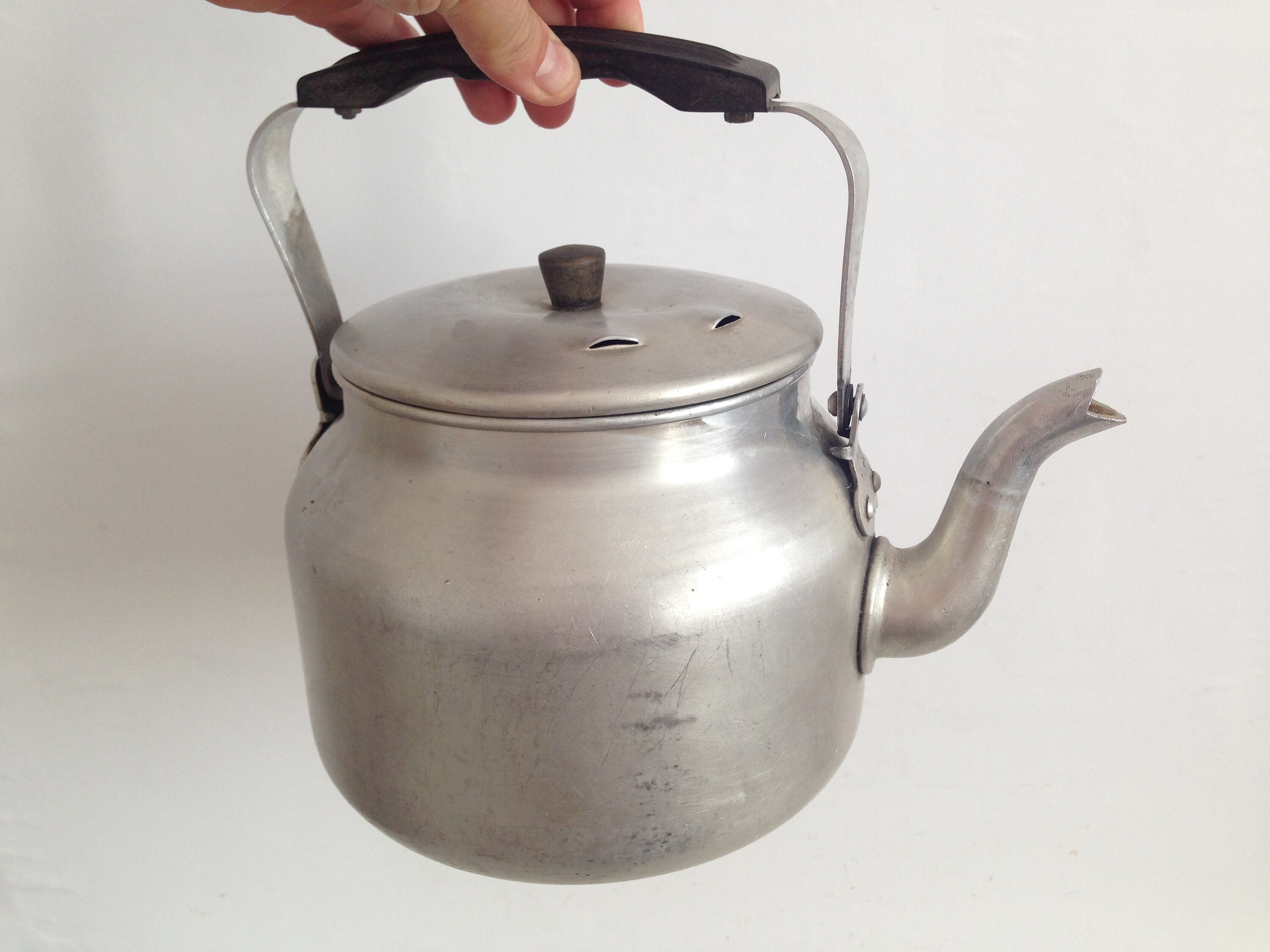 Vintage Aluminum Teapot Old Aluminum Teapot Retro Cuisine Etsy