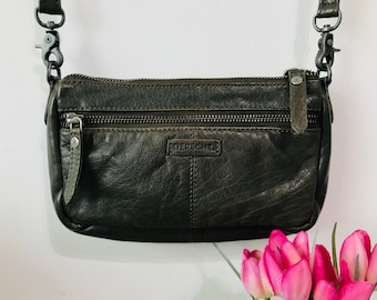 DEPECHE genuine leather crossbody bag - Genuine leather designer handbag