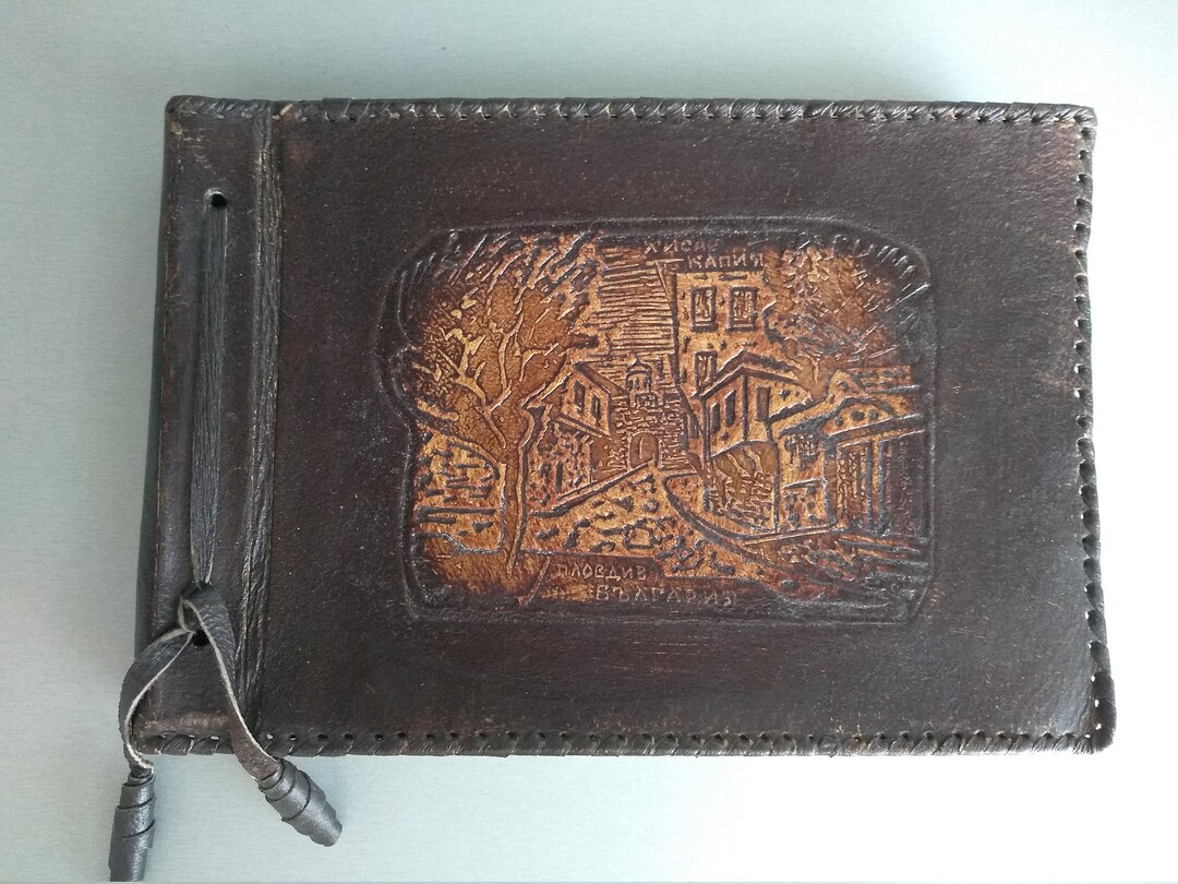 Genuine Embossed Leather Photo Album - Large Embossed Photo Album ...