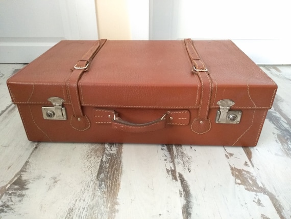 genuine leather suitcase
