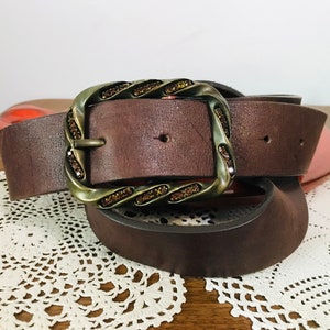 Vintage Vera Pelle genuine leather belt Brown genuine leather belt image 1