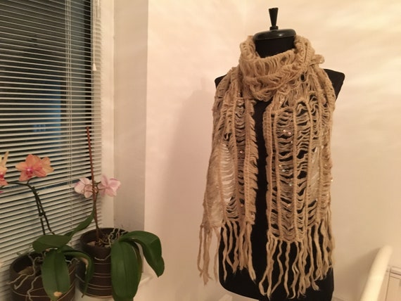 MARELLA mohair scarf - Mohair scarf with sequins