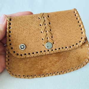 NIE BENUTZT - Echtleder Geldbörse - Vintage Leder Geldbörse - Münzen und Geldscheine Brieftasche - Vintage Münzbörse - Echtleder Münze Geldbörse