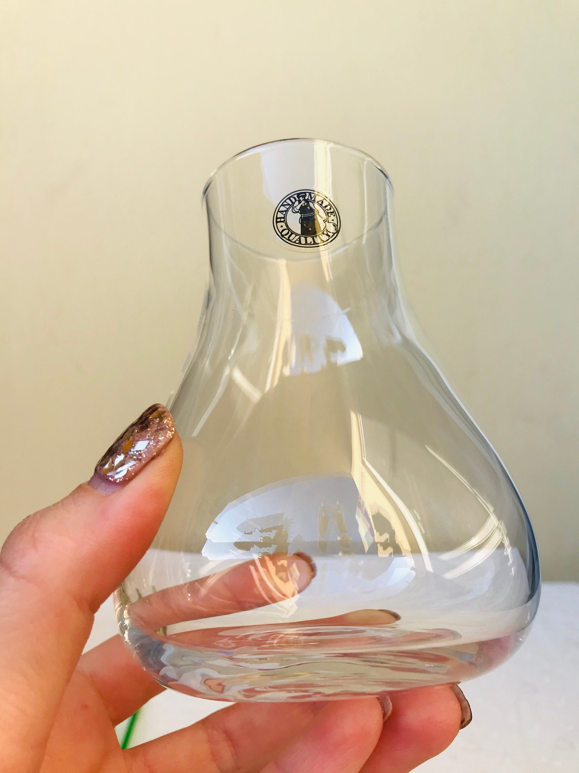 Handmade Quality clear glass vase Hand blown glass vase Etsy