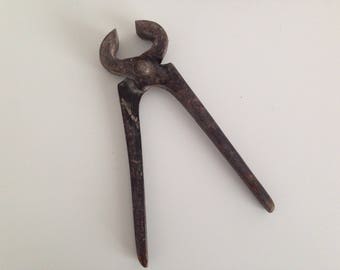 Old Pliers - Blacksmith Tools - Vintage Pliers - Antique Nippers - Primitive Tool