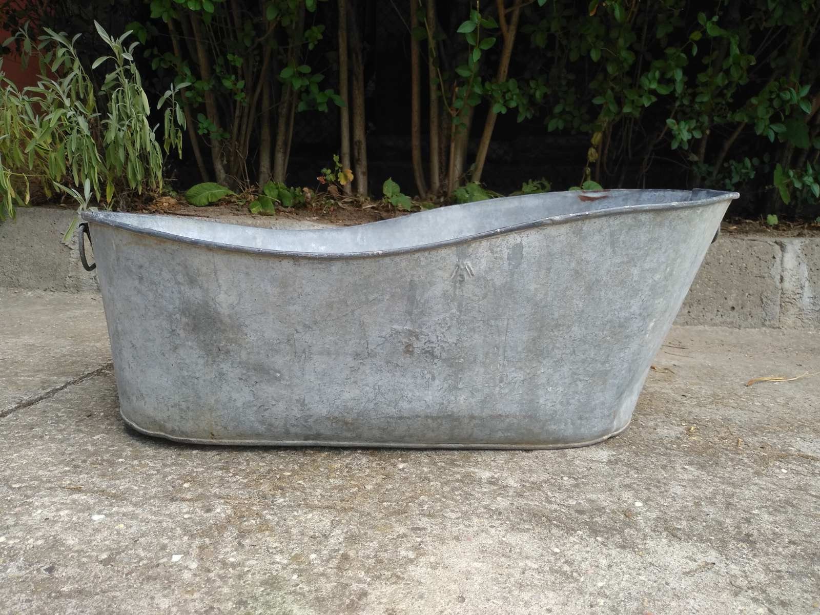 Bañera antigua para niños Bañera de metal antigua Etsy España