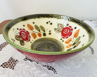 Vintage SMF Schramberg Tirol hand painted serving bowl - SMF Schramberg Tirol - Schramberg Tirol bowl - (2)