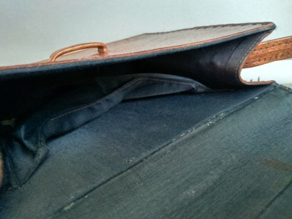 Vintage Bag Of Genuine Calfskin - Retro leather b… - image 7